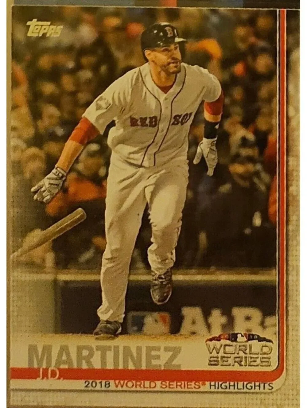 2019 Topps #76, 2018 World Series Highlights, J.D. Martinez, Boston Red Sox NRMT